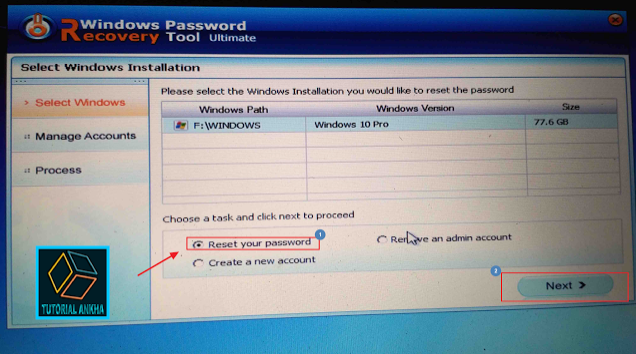 Menginstal Windows Password Recovery Tool kedalam komputer