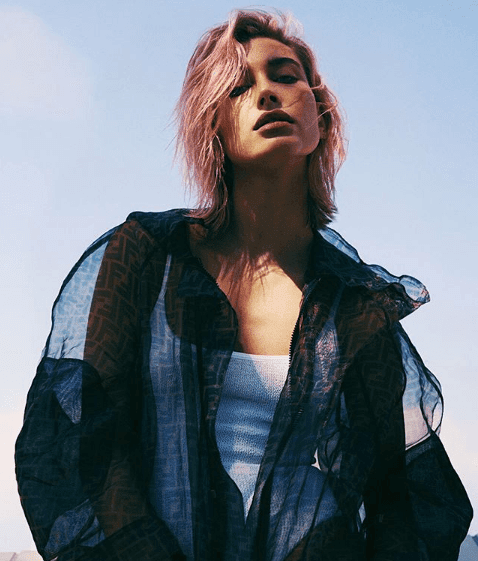Hailey Baldwin S Theststyle Cover With Her New Purple Hair And
