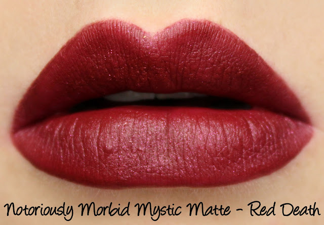 Notoriously Morbid Mystic Matte - Red Death Swatches and Review
