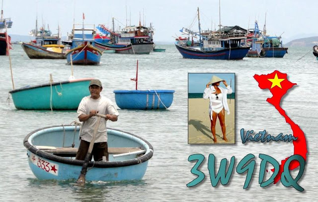 La Qsl de 3W9DQ, Vietnam, KP3AV Systems