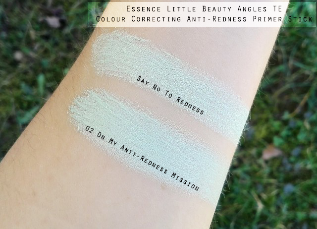 Essence Little Beauty Angels TE Colour Correcting Anti-Redness Primer Stick 02 On My Anti-Redness Mission Swatches
