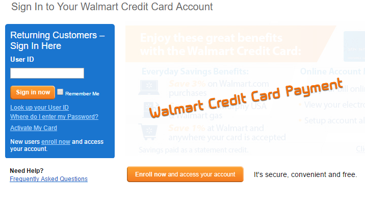Walmart payment options online