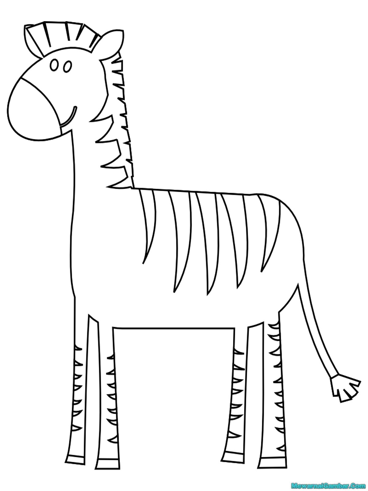  Gambar  Kuda Zebra  Untuk Mewarnai
