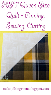 Half Square Triangle Pinning, Sewing, Cutting Directions HST pinning, sewing, cutting directions