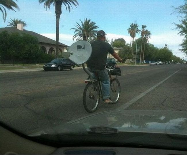 Photo : 衛星放送を楽しめる自転車