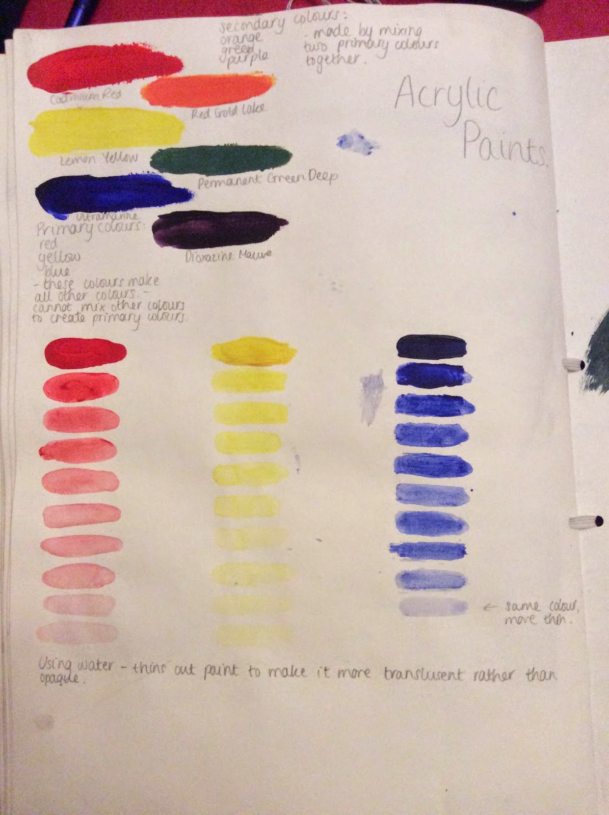 Hannah's Art Using Paint and Colour