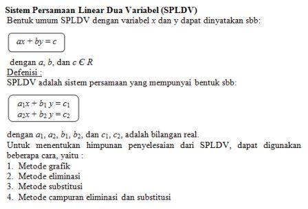 Media Pembelajaran Amandar Materi Matematika Wajib Bab 3 Sem 1 Sistem Persamaan Linier