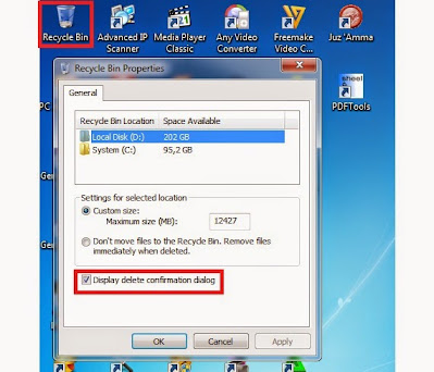 Memunculkan Notifikasi Delete di Windows 8