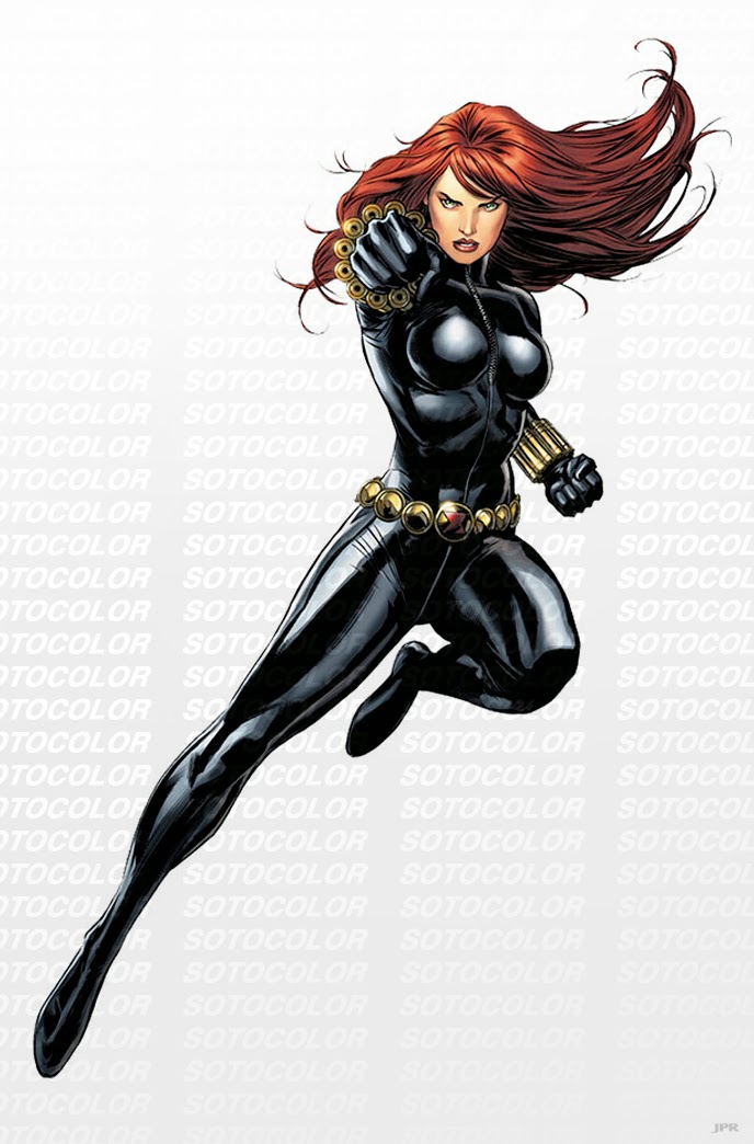comic cartoons: Black Widow