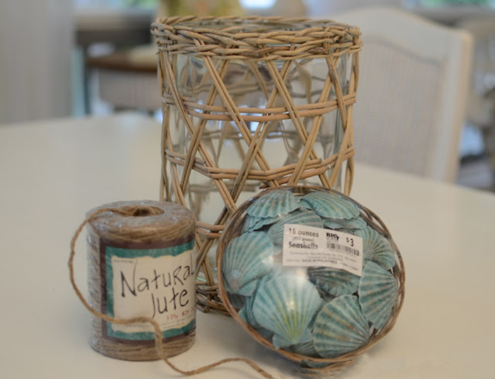DIY MANUALIDAD PORTAVELA CONCHAS MARINAS DECORACIÓN PORCHE JARDIN TERRAZA PASO A PASO MATERIALES
