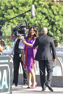 Priyanka Chopra in Beautiful Purple at universal studios ~ .xyz Exclusive 011