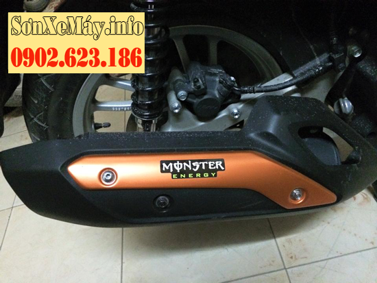 Sơn xe Honda Sh màu cam xám Lamborghini