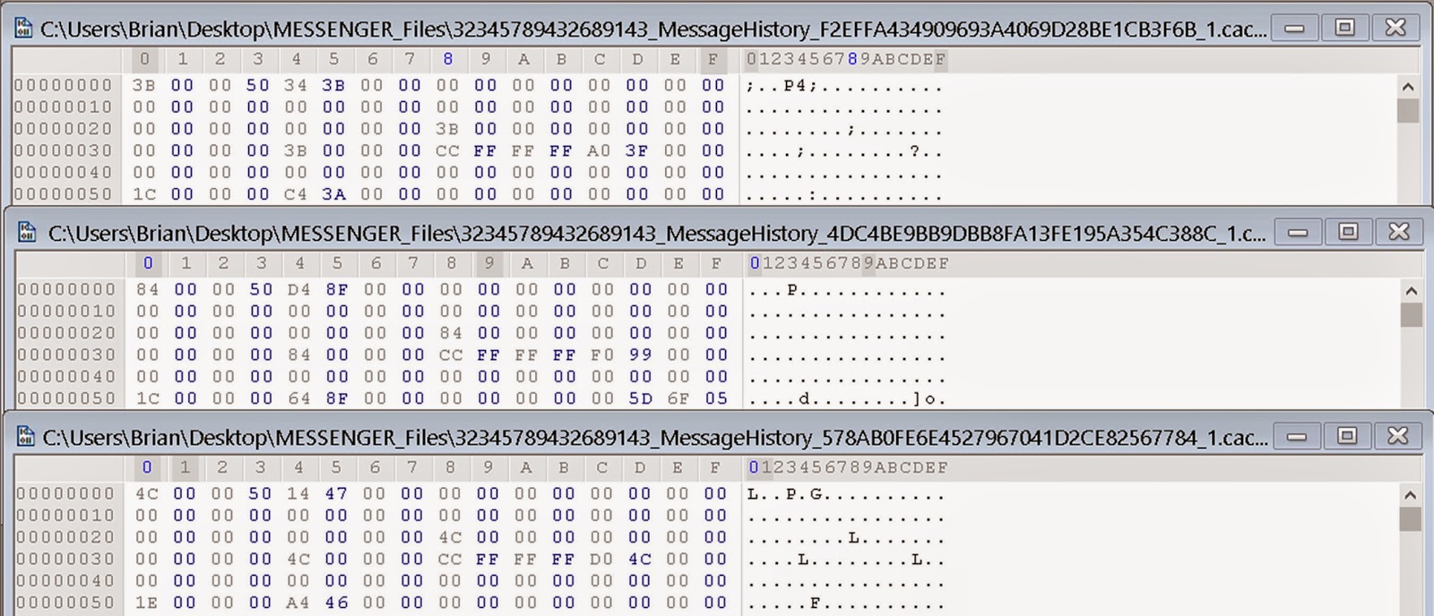 BriMor Labs Parsing Windows Live Messenger data from iOS devices