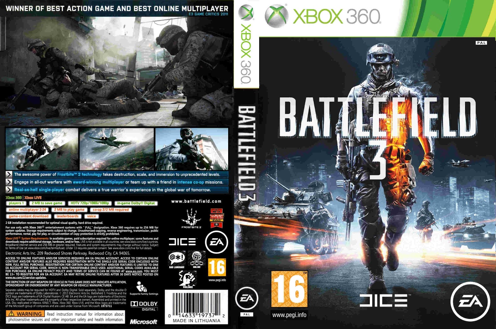 Игры от механиков на battlefield. Battlefield 3 Xbox 360 обложка. Out of Action game.