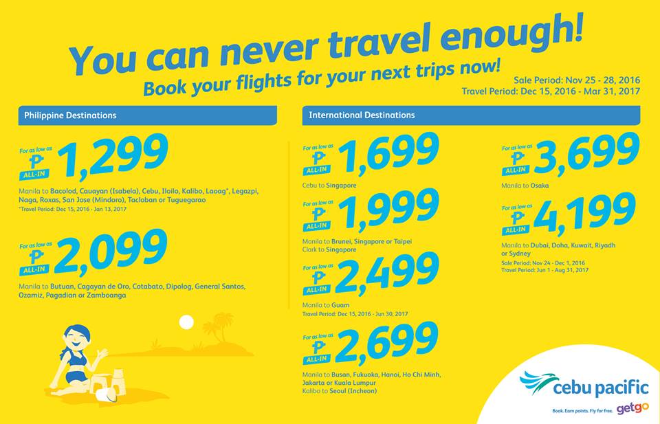 Cebu Pacific Promo Fares 2019 to 2020: Can't Get Enough of ...