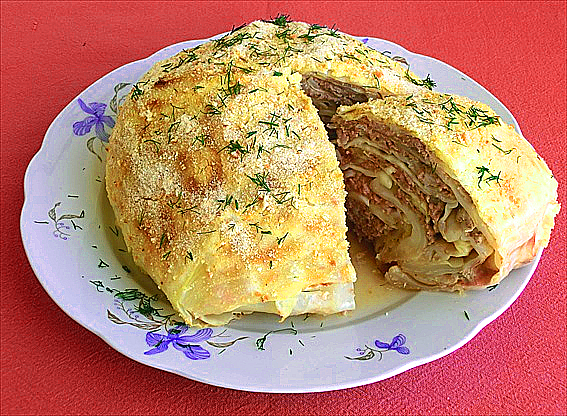 cavolo cappuccio con ripieno di macinato