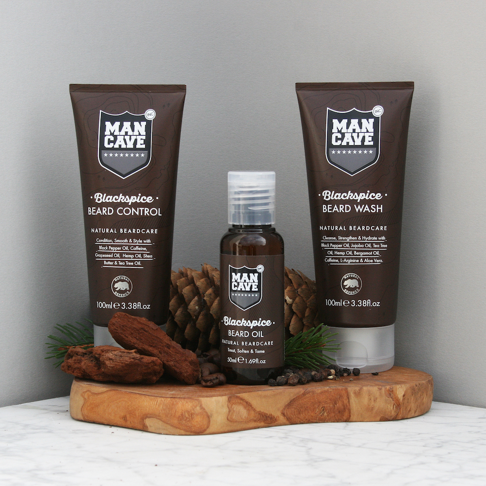 men's styling ManCave launch a Natural Beard Care Range