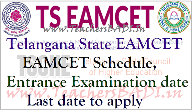 TS EAMCET 2017 Notification, Schedule | Apply online @ https://eamcet.tsche.ac.in TS EAMCET 2017 Notification, Schedule, Apply online @ https://eamcet.tsche.ac.in