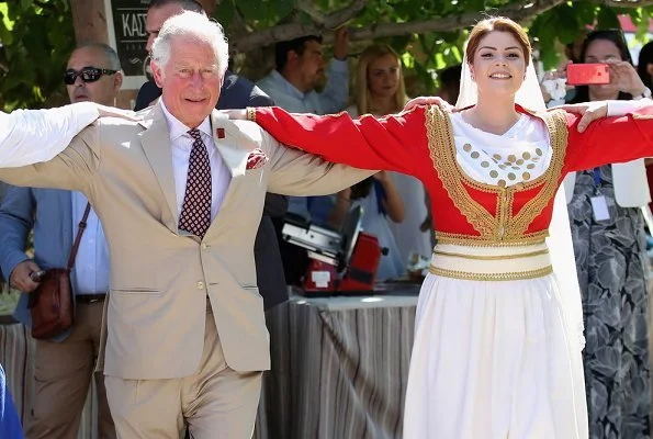 Prince Charles of Wales and Duchess Camilla of Cornwall visited the Knossos Archaeological Site and Knossos Research Centre in Crete. Acharnes