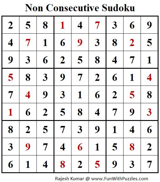 Non Consecutive Sudoku Puzzle (Fun With Sudoku 301)