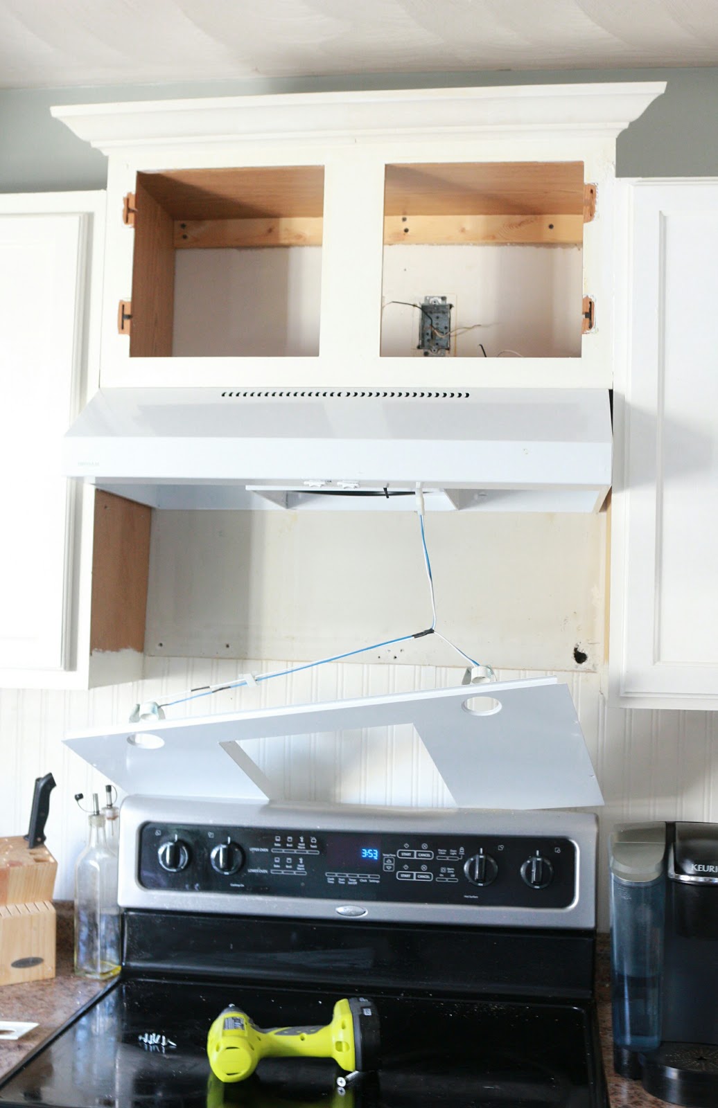 my diy kitchen: how i built a rangehood over an existing cabinet