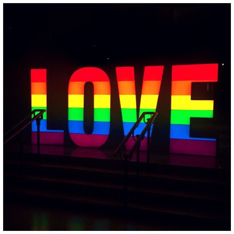 FNL at the Royal Ontario Museum Pride Week Love Sign pride toronto