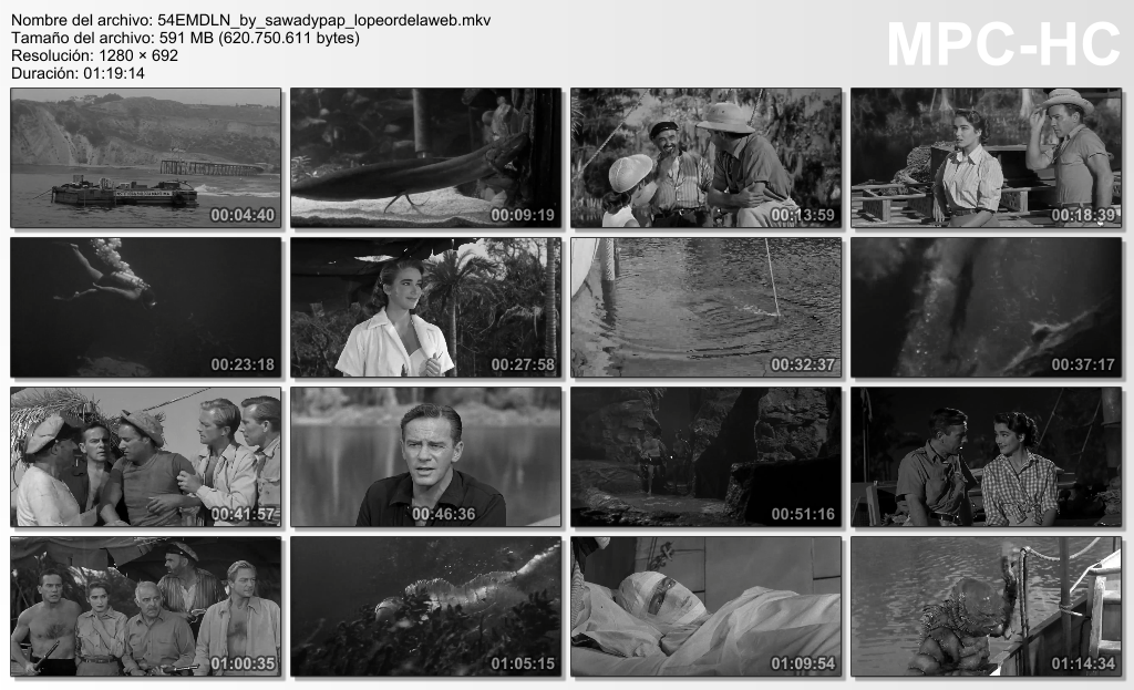 El monstruo de la Laguna Negra [1954] [BBRip 720p] [Sub]