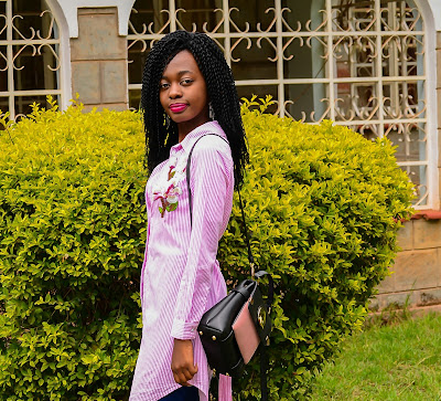 How To Wear A Pink Embroidered Shirtdress With Leggings