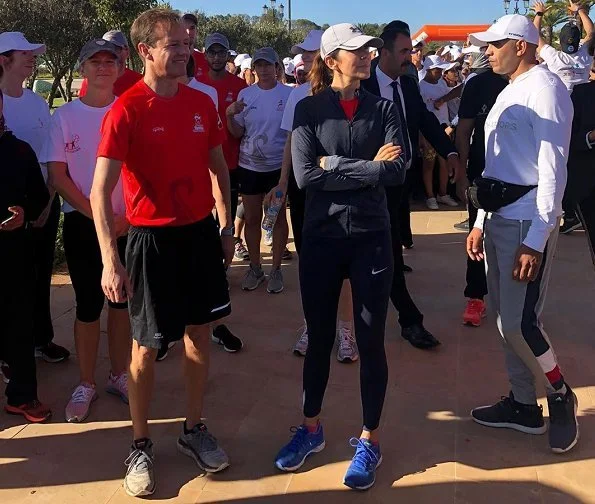 Crown Princess Mary participated in an exercise run on the site of the seminar. Princess Lalla Salma of Morocco