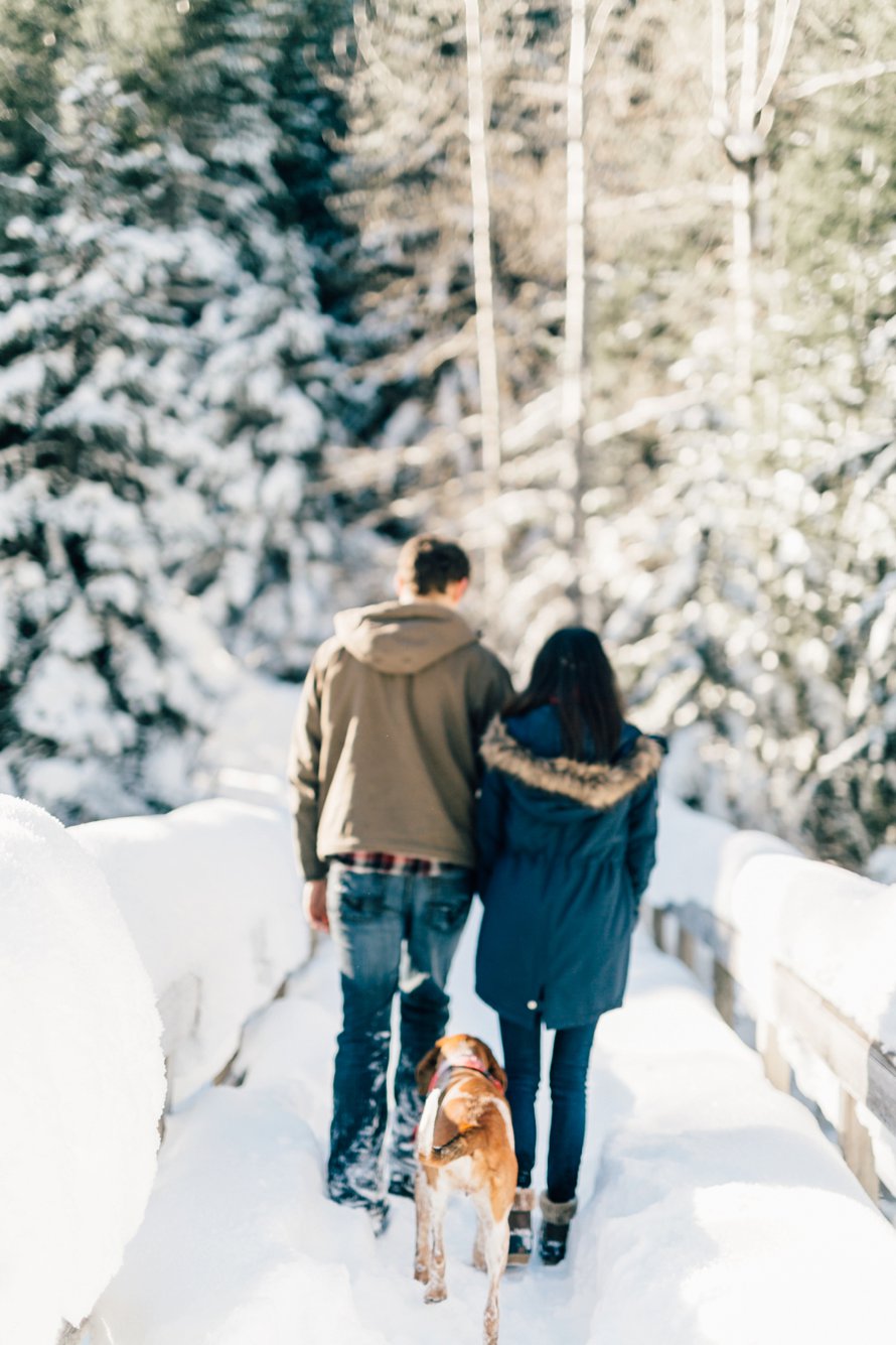 Romantic Winter Surprise Proposal by Something Minted Photography
