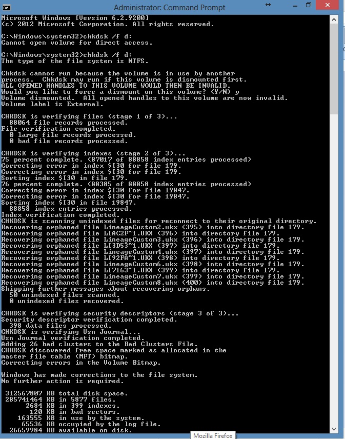 D\ is not accessible. The parameter is incorrect. [Solved]