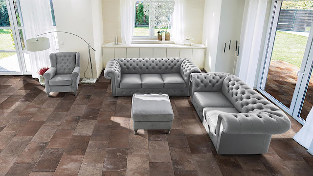 Brick finish floor tiles London for living room