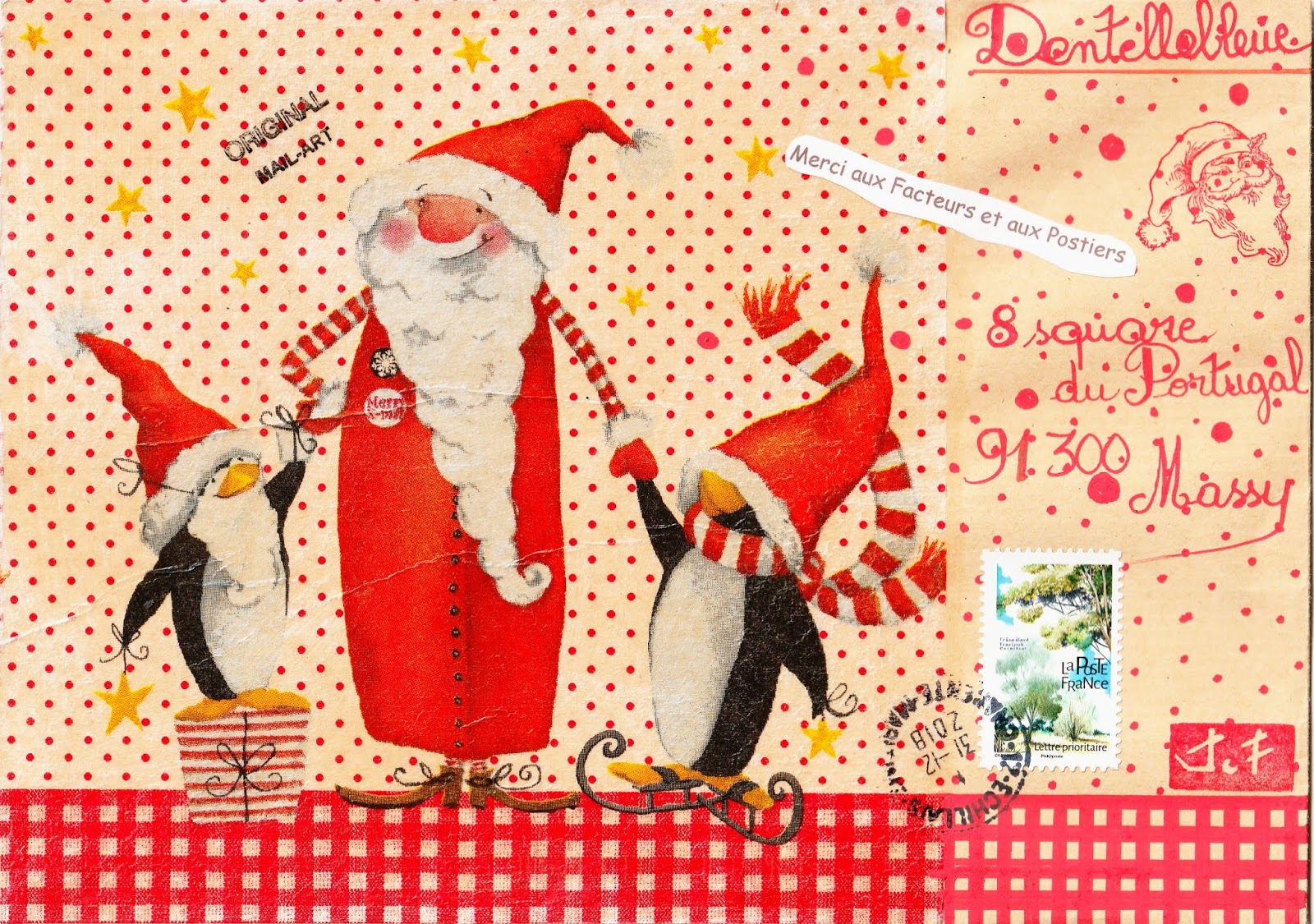 Dentellebleue Séclate Avec Le Mail Art Le Père Noël Et Ses