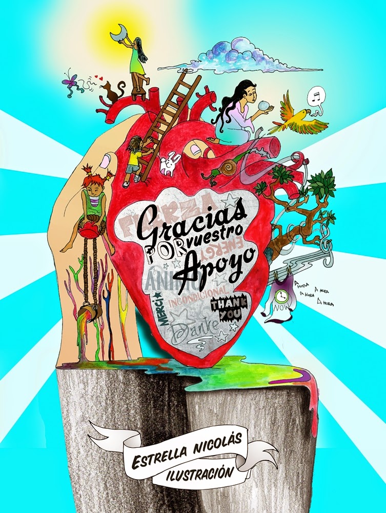 Gracias corazón, ilustración, illustration, dibujo corazón