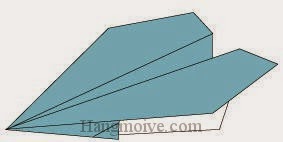 Bước 7: Hoàn thành cách gấp máy bay kiểu thông thường bằng giấy origami.