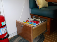 Happiness is accessible space!  Love the new file drawer in the dinette/office!