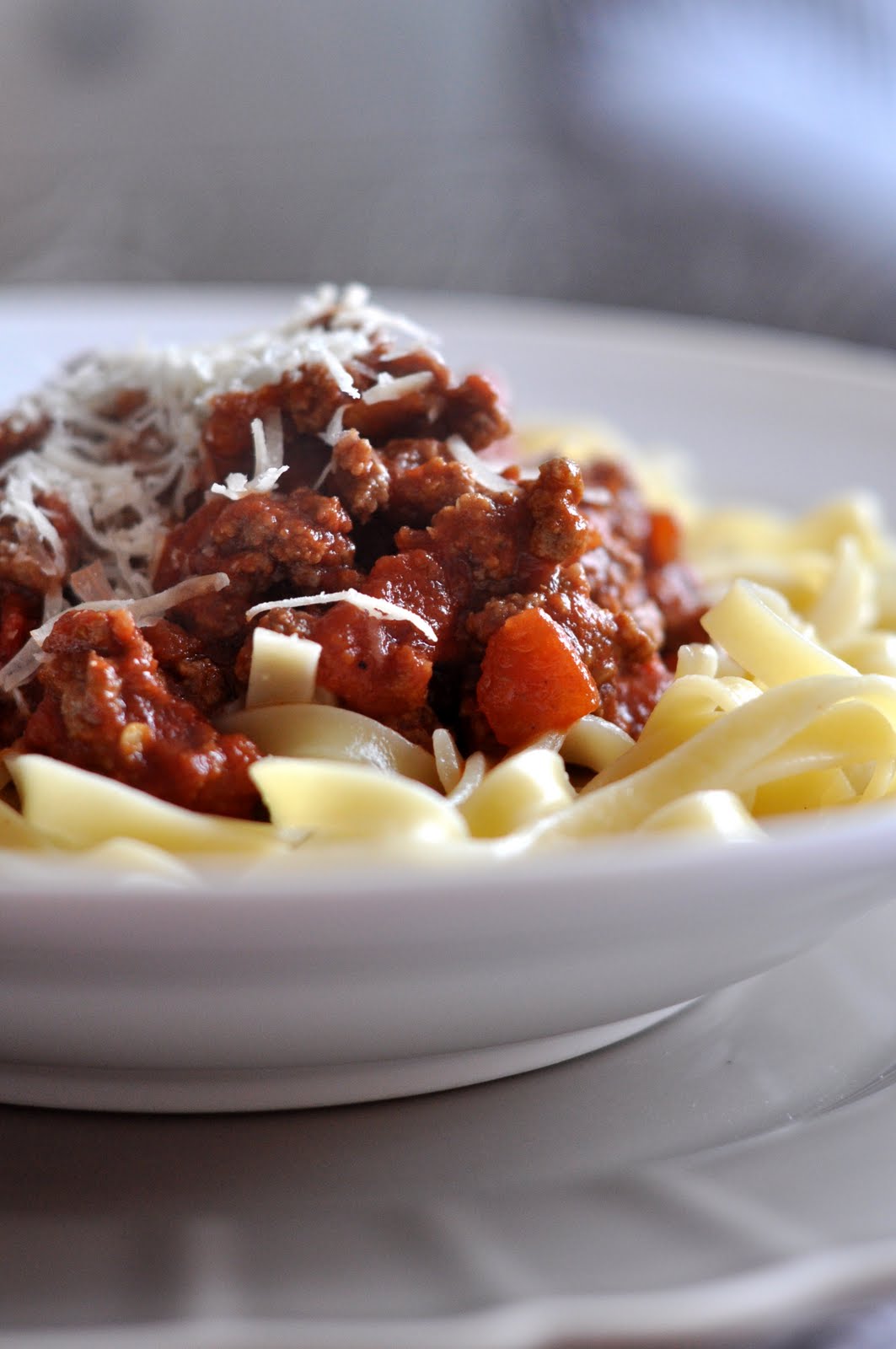 agata's kitchen Twisted (with roasted pepper) “spaghetti Bolognese”
