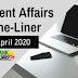 Current Affairs One-Liner: 25th April 2020