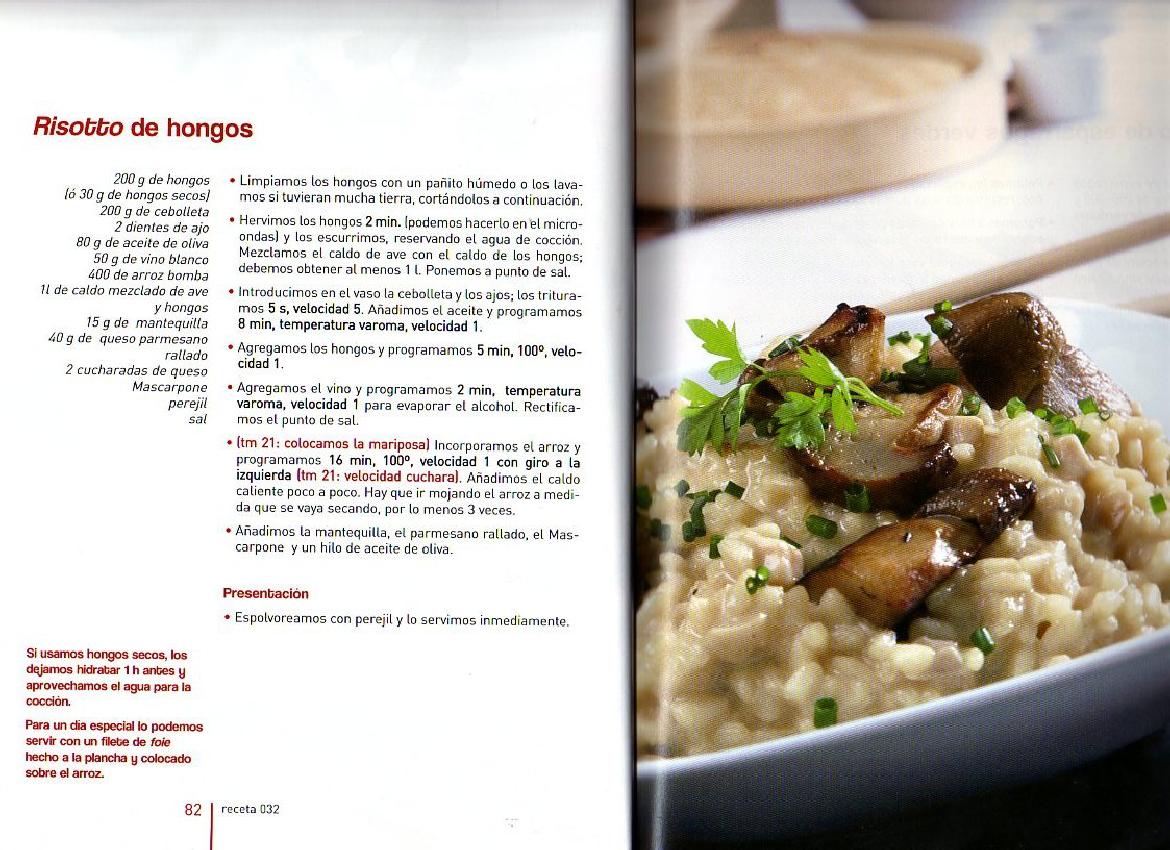 ARCHIVO DE RECETAS THERMOMIX RISOTTO DE HONGOS