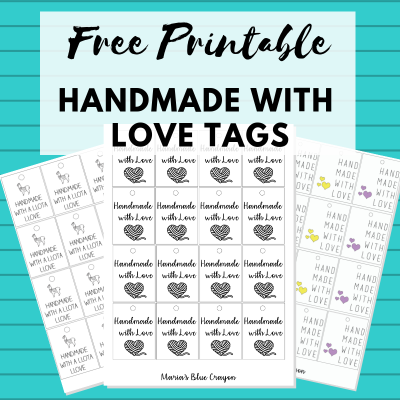 Handmade With Love Crochet Gift Tags (PDF Printable) - Start Crochet