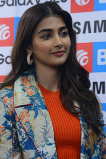 Actress Pooja Hegde Stills Launches Samsung S20 at BigC Mobiles Actress Pooja Hegde Stills Launches Samsung S20 at BigC Mobiles