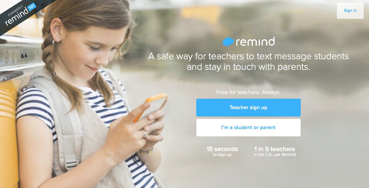 "Remind" Parents this Year Fun and Fearless in First