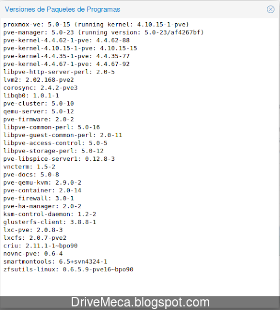 Verificando actualización a Proxmox 5