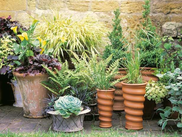 Patio o terraza con estilo campestre o de cottage - Guia de jardin