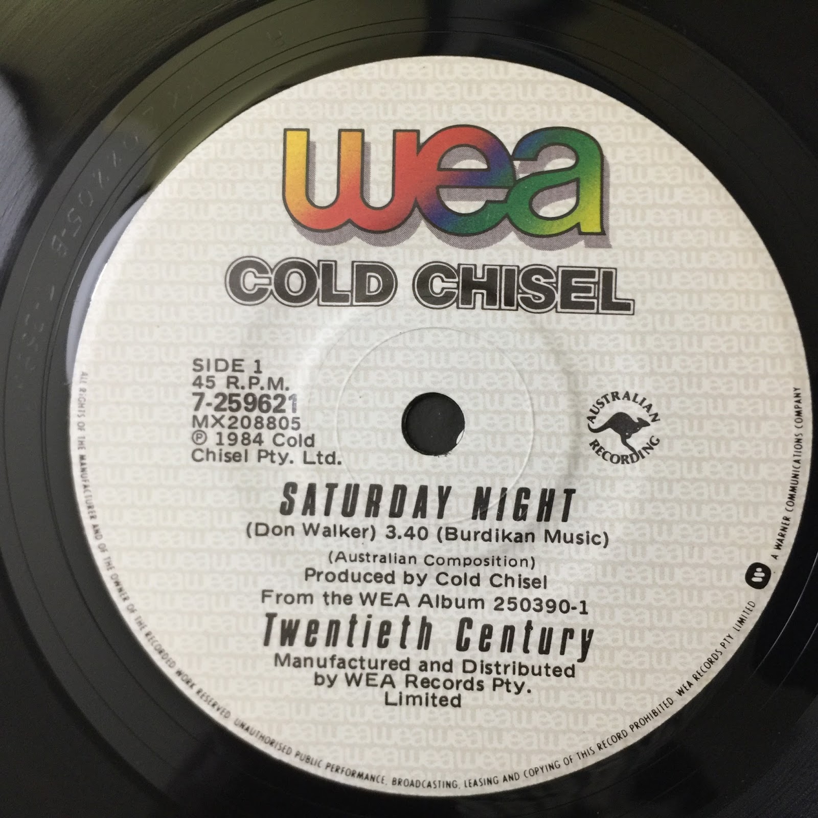 "Saturday Night" Cold Chisel (1984)