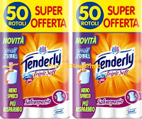 Tenderly Triple Soft: 100 rotoli a soli euro 19,90 sconto 64%! Ma solo per poco. Logo Tenderly Triple Soft: 100 rotoli a soli euro 19,90 sconto 64%! Ma solo per poco.