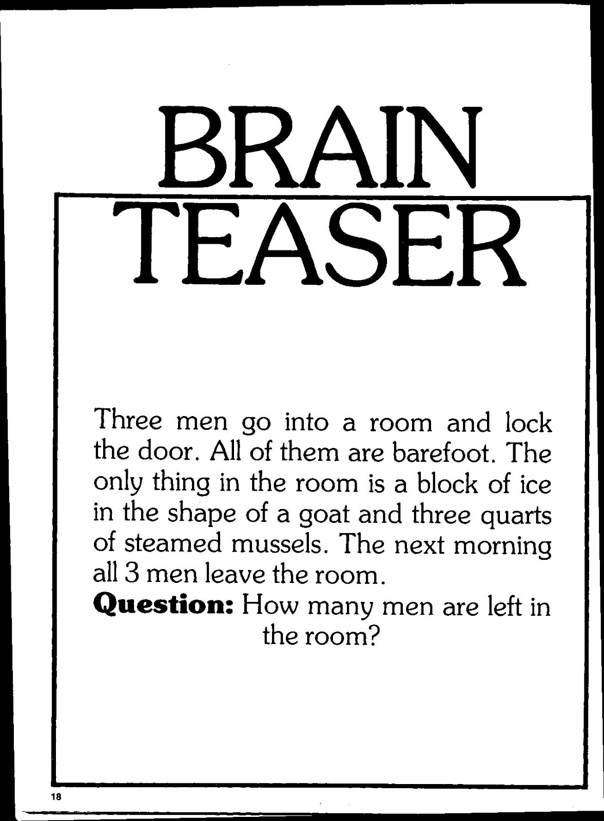 Free Brain Teasers Printable Free Brain Teasers Printable
