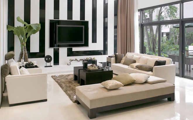 Desain Ruang Tamu Minimalis Dengan Nuansa Hitam Putih Rumah Trendi Desain Ruang Tamu Minimaliam Putih