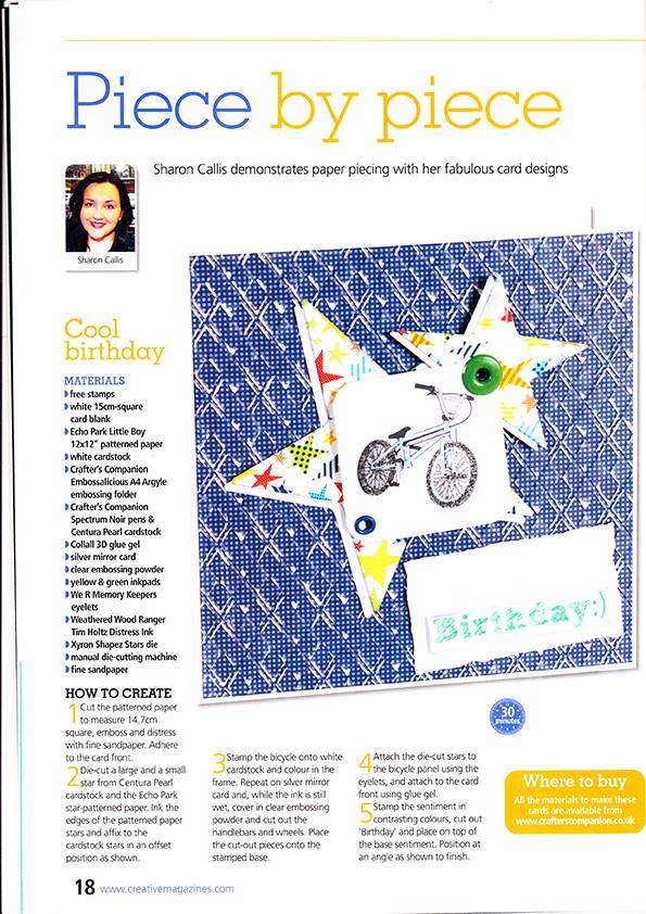 My Creative Stamping Magazine July 2013 'Paper Piecing' Article