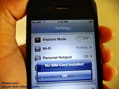 The iPhone 4S No Sim problem where the No sim card installed message prompt appears